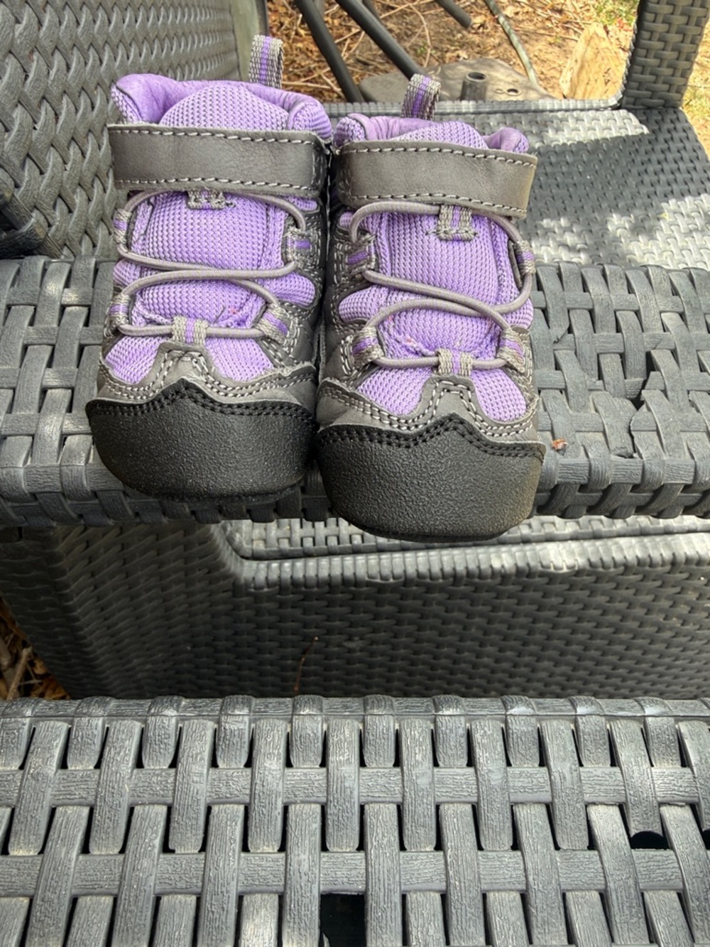 Keen Kids Purple and Gray Hook-and-Loop Sneakers